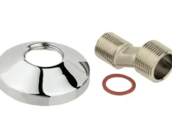 S-Anschluß 3/4"x1/2" mit Rosette verchromt