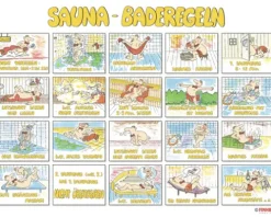 Sauna Baderegel-Tafel Roro für Herren