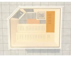 Sauna Querliege Weka 124x50 cm für Saunatiefe 194x198 cm