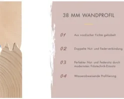 Saunahaus Karibu Andale 2 Express inkl. 9 kW und integrierter Steuerung mit Holztüre und Isolierglas Klarglas terragrau