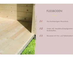 Saunahaus Karibu Sares 3 ohne Ofen mit Ganzglastüre aus Klarglas und Metallrahmen Staubgrau in