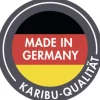 Saunahaus Karibu Talos 2 Express inkl. 9 kW Ofen und externer Steuerung ohne Vorraum mit Holztür und Isolierglas