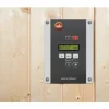 Saunahaus Weka Cubilis inkl.7,5 kW Ofen u.digitaler Steuerung mit graphitfarbiger Ganzglastüre
