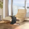 Sauna Wellnessliege Weka 165x64x95 cm aus Holz ergonomisch inkl. Saunatuch