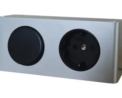 Schalter/Steckdose Kombination Sanox chrom
