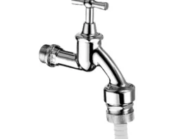 SCHELL Auslaufhahn Auslaufventil 3/4" AG Fettkammeroberteil 1/2" Rückflussverhinderer Rohrbelüfter chrom 034410699