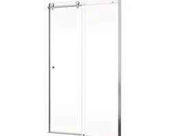 Schiebetür in Nische Schulte MasterClass Breite 120 cm Anschlag rechts Klarglas Profilfarbe chrom