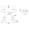 SCHÖNER WOHNEN-Kollektion Duschthermostat DICU, Chrom, Duscharmatur mit Thermostat Verbrühschutz, Mischbatterie mit Schlauchanschluss 1/2