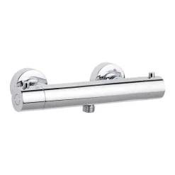 SCHÖNER WOHNEN-Kollektion Duschthermostat DICU, Chrom, Duscharmatur mit Thermostat Verbrühschutz, Mischbatterie mit Schlauchanschluss 1/2