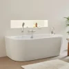 SCHÖNER WOHNEN-Kollektion Wannenthermostat DICU, Chrom, Badewannenarmatur mit Thermostat Verbrühschutz, Mischbatterie für Badewanne