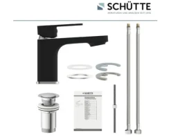 SCHÜTTE Waschtischarmatur MADAGASKAR schwarz chrom 43106