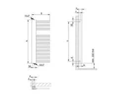 SCHULTE Designheizkörper Bologna Version links 810x500 mm weiß