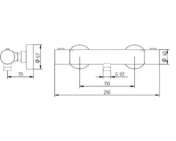 SCHULTE Duscharmatur mit Thermostat RAIN III chrom D969639 02