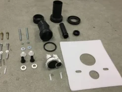 Schwarzglas Sanitärmodul für Wand-WC inkl. Betätigungsplatte