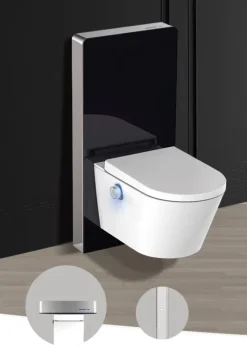 Schwarzglas Sensor - Sanitärmodul für Wand-WC