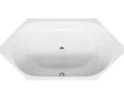 Sechseckbadewanne DURAVIT D-Code 90 x 190 cm weiß glatt 700138000000000
