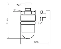 Seifenspender mit Halter Lenz Pisa Chrom