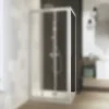 Seitenwand Breuer Fara 4 80 cm Kunstglas Perle Profilfarbe weiß