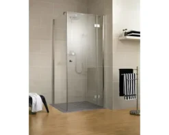 Seitenwand für Drehtür Schulte MasterClass 80 cm Anschlag rechts Klarglas Profilfarbe chrom