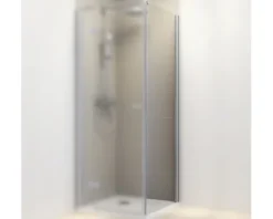 Seitenwand für Drehtür Schulte MasterClass 80 cm Anschlag rechts Klarglas Profilfarbe chrom