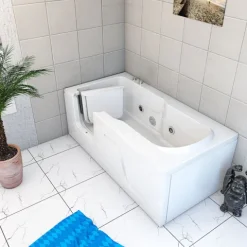Seniorenwanne Whirlpool mit Tür S17-WP-R 75x150cm ohne Armatur