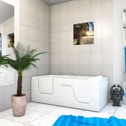 Seniorenwanne Whirlpool mit Tür S17-WP-R 75x150cm ohne Armatur