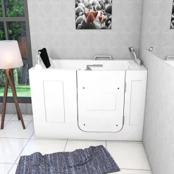 Sitzbadewanne Senioren Wanne mit Tür S07-TH-C-R 140x76cm