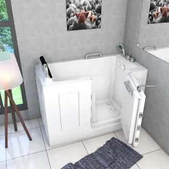 Sitzbadewanne Senioren Wanne mit Tür S07-C-R 140x76cm