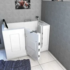 Sitzbadewanne Senioren Wanne mit Tür S07-TH-C-L 140x76cm