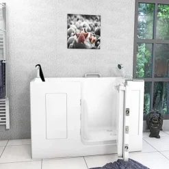 Sitzbadewanne Senioren Wanne mit Tür S07-TH-B-R 140x76cm