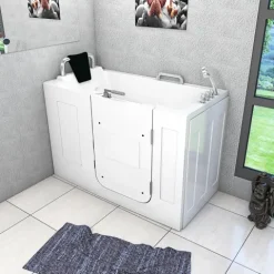 Sitzbadewanne Senioren Wanne mit Tür S07-TH-A-R 76x140cm