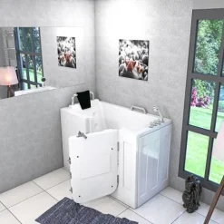 Sitzbadewanne Senioren Wanne mit Tür S07-TH-A-R 76x140cm