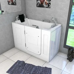 Sitzbadewanne Senioren Wanne mit Tür S07-TH-A-L 76x140cm