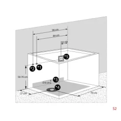 Sitzbadewanne Senioren Sitzwanne mit Tür S08-A-R 68x110cm