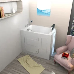 Sitzbadewanne Senioren Sitzwanne mit Tür S08-A-R 68x110cm