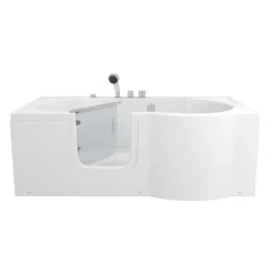 Sitzbadewanne Senioren Wanne Sitzwanne mit Tür S12-EH-AIR-L 170x85cm