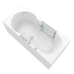 Sitzbadewanne Senioren Wanne Sitzwanne mit Tür S12-TH-AIR-L 170x85cm