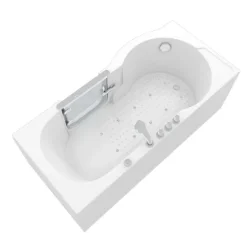 Sitzbadewanne Senioren Wanne Sitzwanne mit Tür S12-TH-AIR-R 85x170 cm