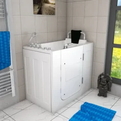 Sitzwanne Whirlpool Badewanne Tür S08WP-TH-C-R 110x68cm