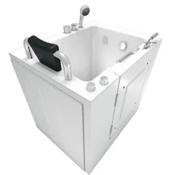 Sitzwanne Whirlpool Badewanne mit Tür S02WP-C-L 100x78cm