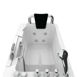 Sitzwanne Whirlpool Badewanne Tür S08WP-TH-A-L 68x110cm