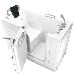 Sitzwanne Whirlpool Badewanne mit Tür S07WP-A-L 140x76cm