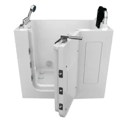 Sitzwanne Whirlpool Badewanne Tür S08WP-TH-A-R 68x110cm