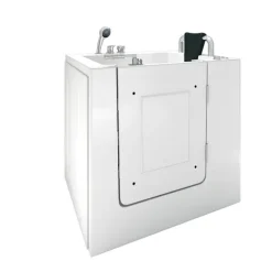 Sitzwanne Whirlpool Badewanne mit Tür S02WP-B-R 100x78cm