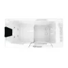 Sitzwanne Whirlpool Wanne mit Tür S07WP-TH-A-L 140x76cm