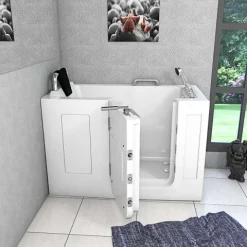Sitzwanne Whirlpool Wanne mit Tür S07WP-TH-A-L 140x76cm