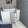 Sitzwanne Whirlpool Wanne mit Tür S07WP-TH-C-L 140x76cm