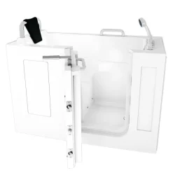 Sitzwanne Whirlpool Wanne mit Tür S07WP-TH-C-L 140x76cm