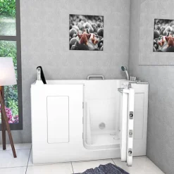 Sitzwanne Whirlpool Wanne mit Tür S07WP-TH-C-R 140x76cm