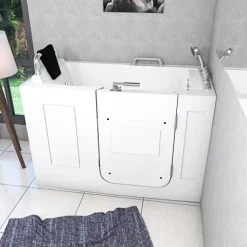 Sitzwanne Whirlpool Wanne mit Tür S07WP-TH-C-R 140x76cm